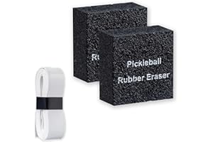 Pickleball Paddle Eraser with Free Overgrip, Best Carbon Fiber Pickle Ball Racket Cleaner, Fast & Easy Rubber Bar to Remove B
