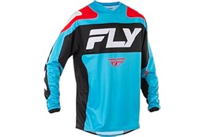 Fly Racing Men's F-16 Jersey (Cyan/Black/White, Large)
