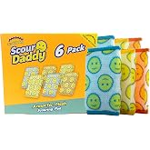Scrub Daddy Scour Daddy Non-Scratch Scouring Pads - ArmorTec Mesh Dish Scrubber - Odor-Resistant Scrub Pads for Dishes, Pots, Pans &amp; Cookware - Kitchen Scrubber (6 Count)