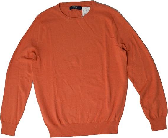 Amazon J Crewメンズ長袖クルーネックプルオーバーコットン カシミアニットセーターpaleオレンジ カラー オレンジ セーター 通販