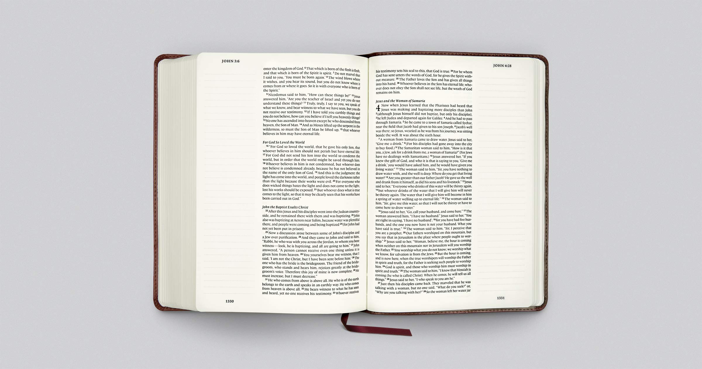 ESV Single Column Journaling Bible, Large Print (TruTone, Burgundy/Red, Timeless Design): Holy Bible, English Standard Version