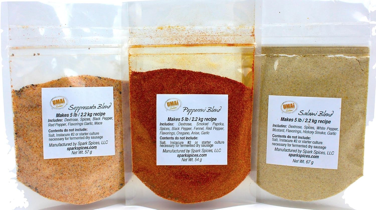 UMAi Dry Sausage Spice Bundle (Pepperoni, Salami, Soppressata)