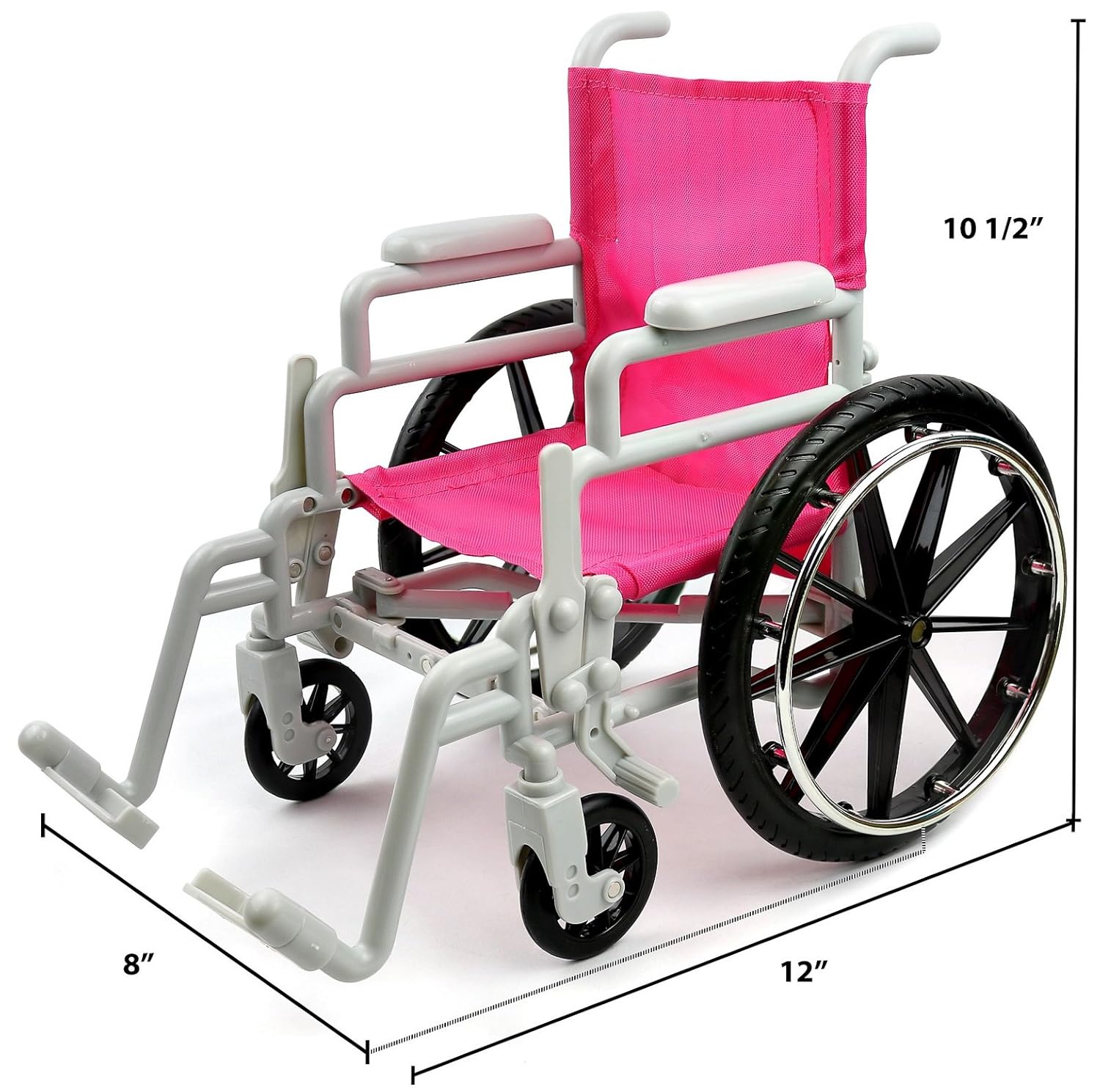 Click n' Play Doll Wheelchair and Crutches Set, Perfect For 18 inch