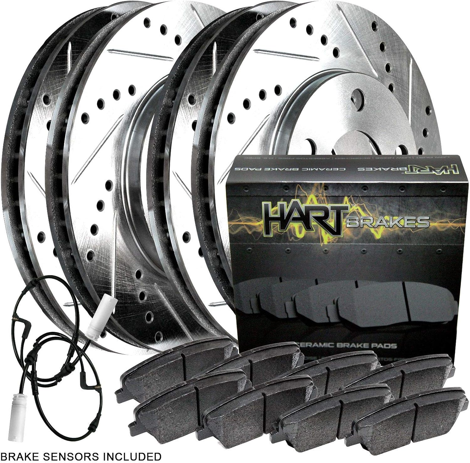 Amazon Com Fit 2008 2013 Bmw 325i 323i Hartbrakes Full Kit Brake Rotors Ceramic Brake Pads Automotive