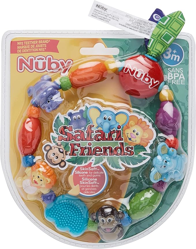 nuby safari friends baby teether