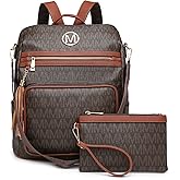 MKP COLLECTION Women Fashion Backpack Purse Convertible Large Rucksack Versatile Travel Shoulder Bags Handbag Set with Tassel