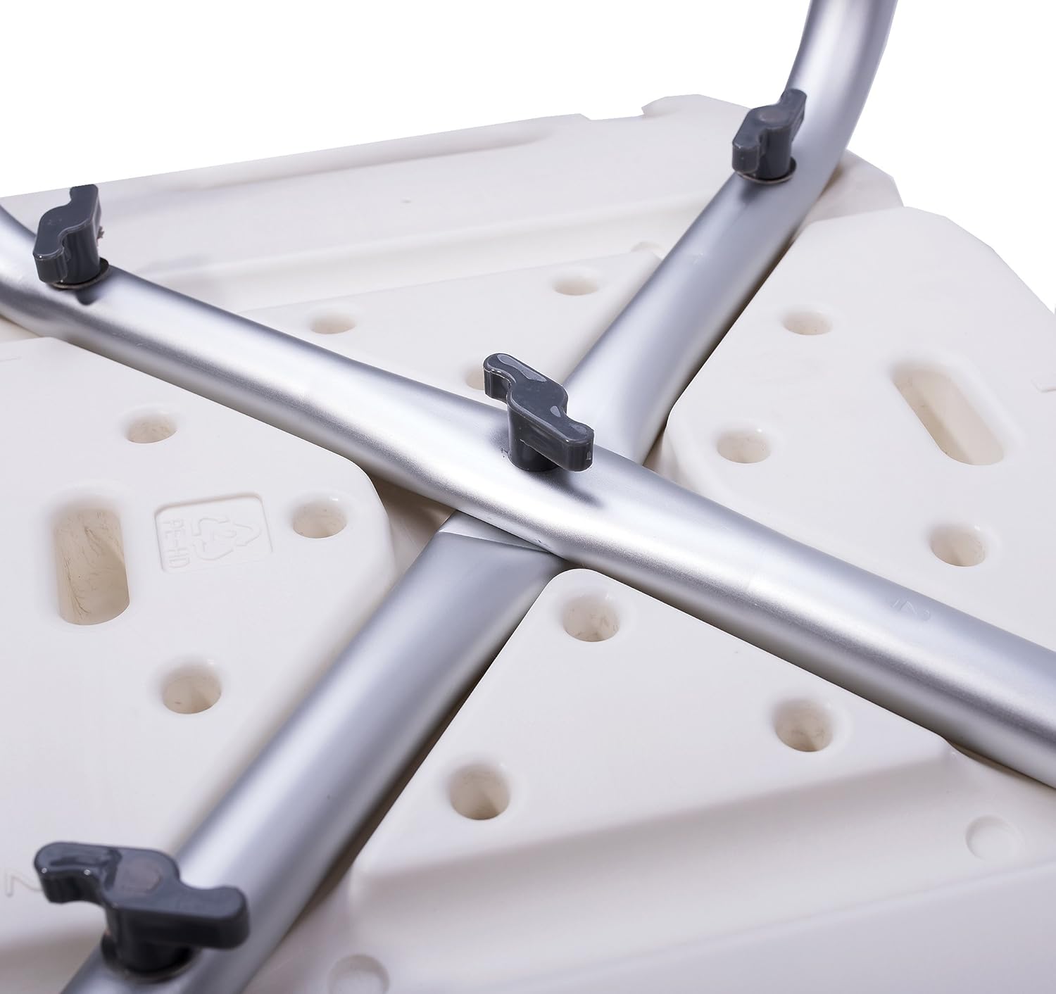 Medokare Shower Stool with Padded Seat - Shower Seat for Seniors with Tote Bag and Handles, Shower Bench Bath Chair for Elderly, Handicap Tub Shower Seats for Adults (White Stool): Kitchen & Dining
