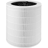 Core 600S Replacement Filter Compatible with LEVOIT Core 600S and Core 600S-P/600S-RF Air Purifier, High-Efficiency 3-in-1 True H13 HEPA Activated Carbon Filter (White)