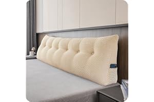 ZOEMO Large Bolster Triangular Headboard Wedge Backrest Positioning Support Bed Rest Reading Pillows Headboard Wedge Pillows for Day Bed Bunk Bed with Removable Cover, California King(71x8x20 Inches)