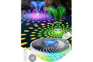 Solar Pool Fountain with Light Show, 2026 Upgraded Large Solar Pool Water Fountain, Floating Pool Fountain for Above Ground P