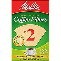 Melitta Cone Coffee Filter #2 100 Count- Natural Brown