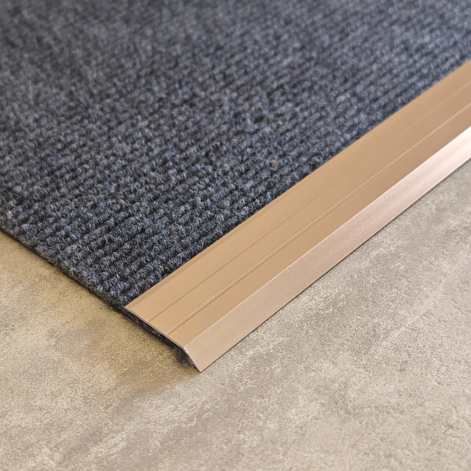 ZZLQIAN Aluminium Carpet Cover Strips - 2Pack × 90cmDoor Floor Bar - Tile/Laminate/Lino/Wooden Floor to Vinyl or Carpet Transition Strip- Doorway Threshold Bar/Ramp Edging Trim