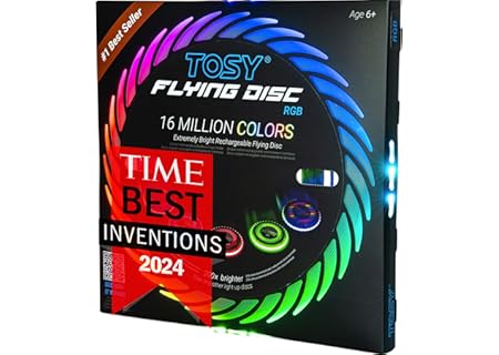TOSY Flying Disc - 108 RGB Multicolor or 36 Mon...