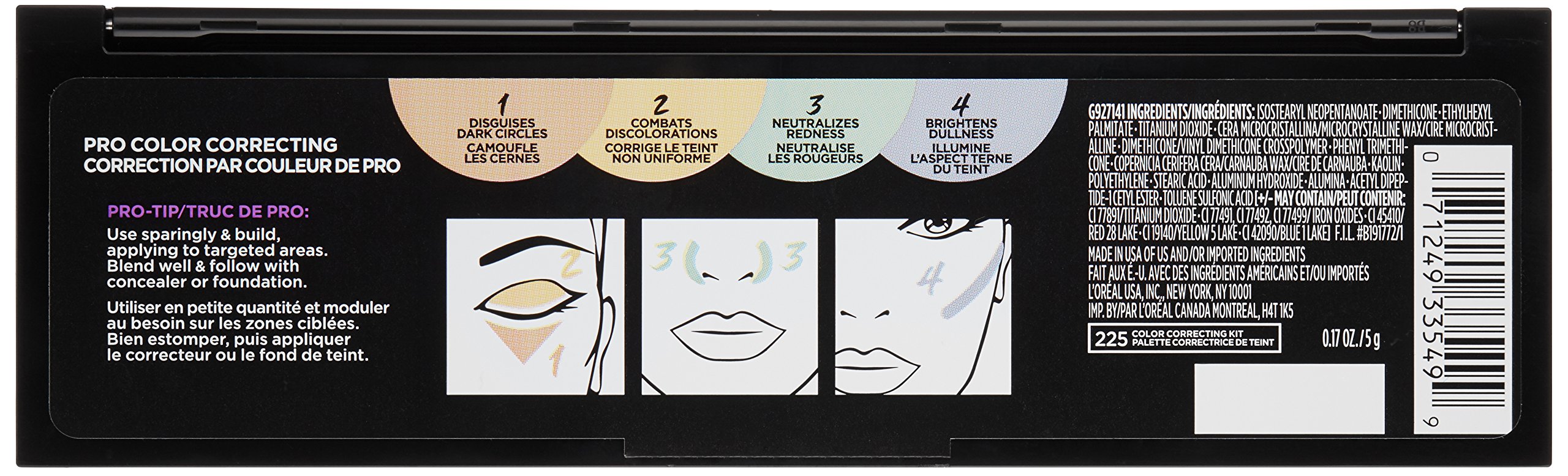 L'Oreal Paris L'Oréal Paris Infallible Total Cover Color Correcting Kit, 0.17 oz.