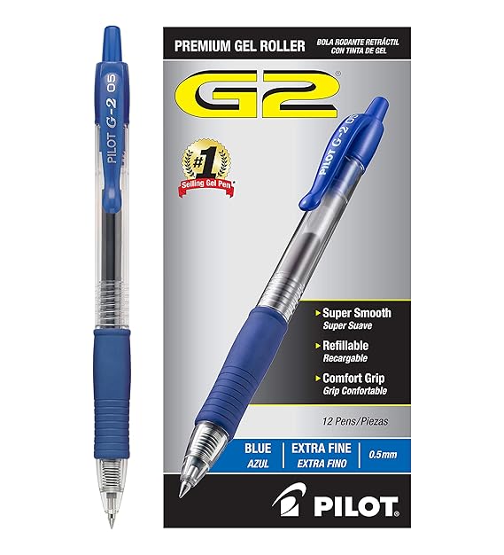Gel Rollerball Pen,Retract.,ExtraFine Pt,Blue, Sold as 1 Dozen Amazon.co.uk Office Products