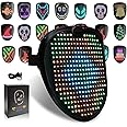 COOLGUARDER Led Mask with Gesture Sensing, Light up Face Transforming Mask for Halloween Xmas Costume Party