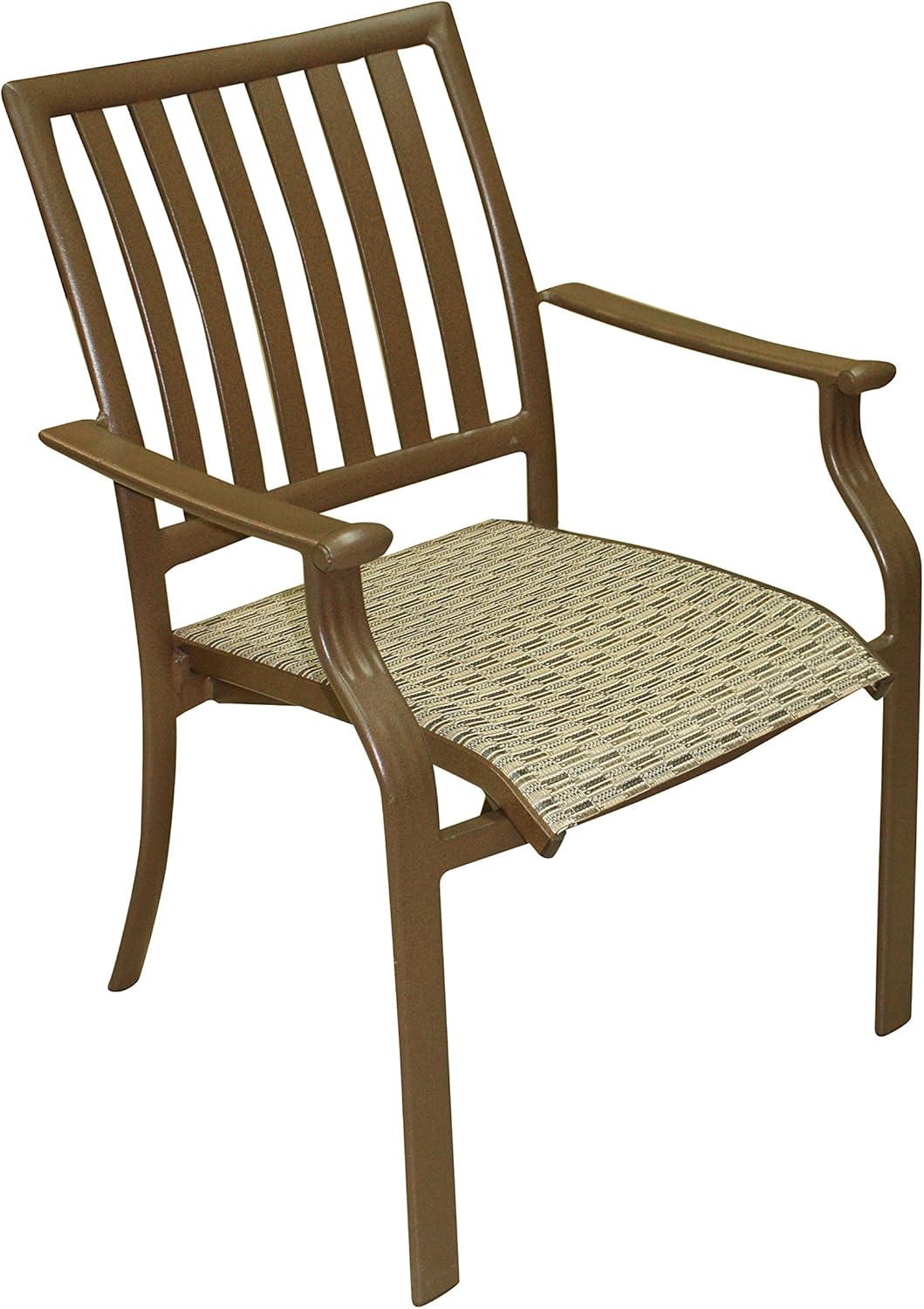 cosco outdoor living paloma steel patio dining chairs light gray sling on Amazon Com Panama Jack Island Breeze Stackable Sling Arm Chair Espresso Finish Garden Outdoor