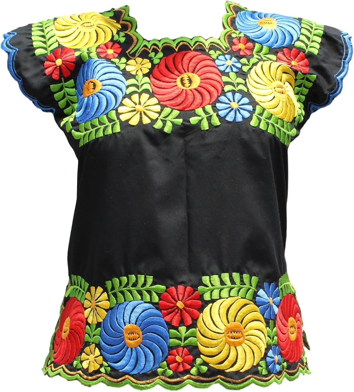 yellow blouse with flowers