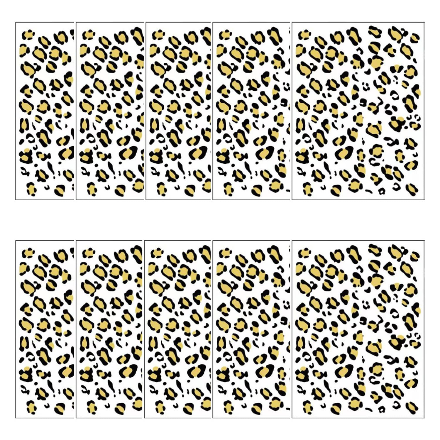 Bohue Leopard Print Temporary Tattoo Leopard Tattoo Sticker Unisex Temporary Sticker Party Decoration Facial Stickers for Halloween Masquerade (10)