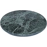 Creative Home Natural Marble Cheese Board 8 Inch Round Stone Serving Tray Handcrafted from Natural Marble Polished Trivet Heat-Resistant Hot Plate Decorative Display Board