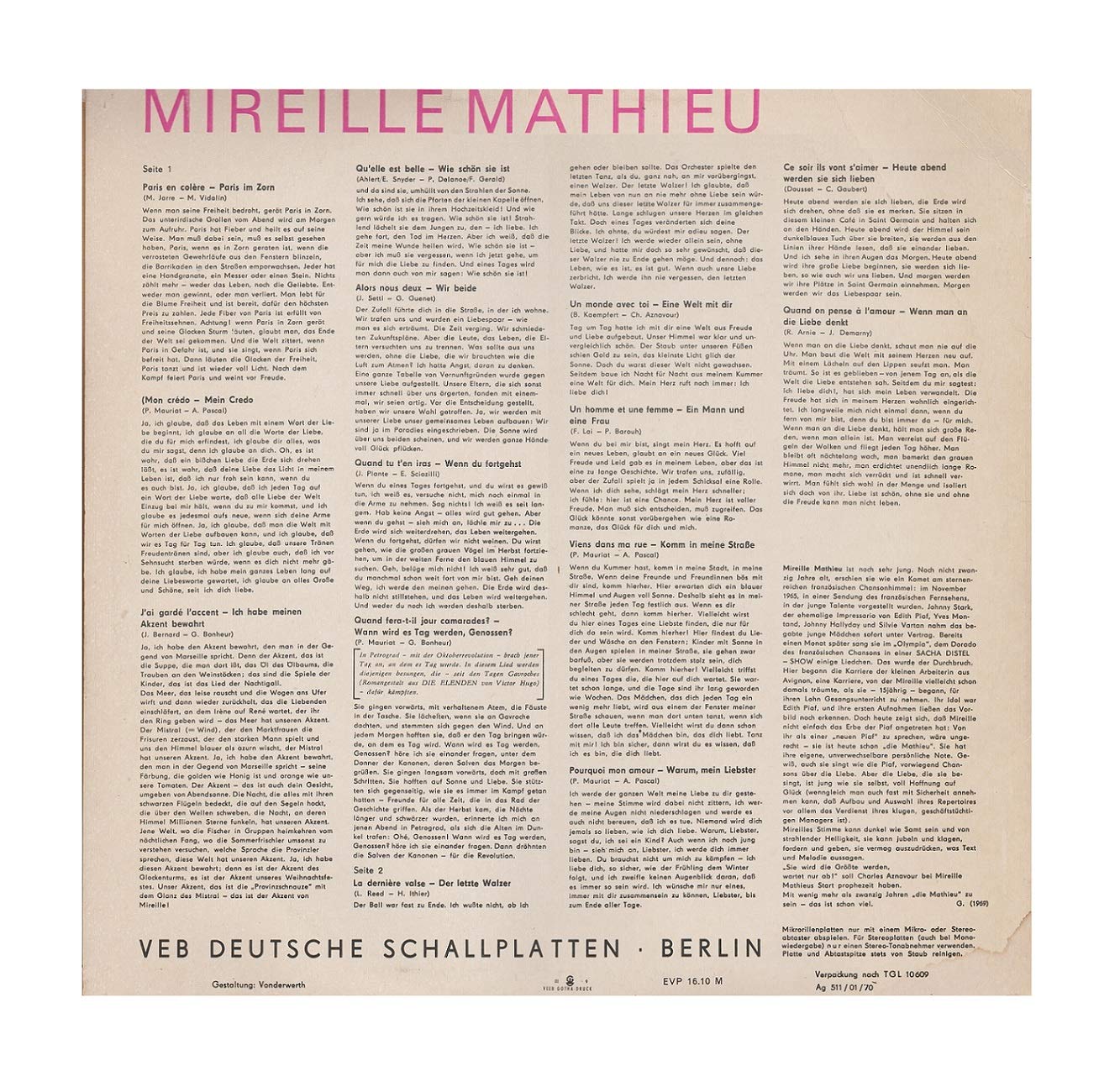 Mireille Mathieu Mireille Mathieu Mireille Mathieu Amiga 8 55 206 Amazon Com Music