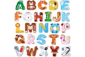 JoyCat Magnetic Letters, Alphabet ABC Fridge Magnets for Toddlers & Kids, Cute Educational Animal Toys, 26 Uppercase Refrigerator Magnets, Great Spelling Learning Gift for Preschool 2 3 4 5 Years Old