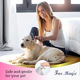 Fur Magic Deshedding and Dematting Comb Double Sided Brush Pink view 4