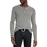 John Varvatos Memphis Waffle Henley Grey Heather LG