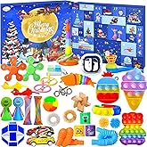 Fidget Advent Calendar 2025 for Kids, Christmas Countdown Calendar with Fun Sensory Fidget Toys, Count Down to Christmas with 24 Days of Surprises Presents Box for Boys Girls Teens