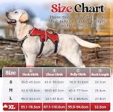 rabbitgoo Escape-Proof Dog Harness Medium XL Red with Handle Reflective view 2