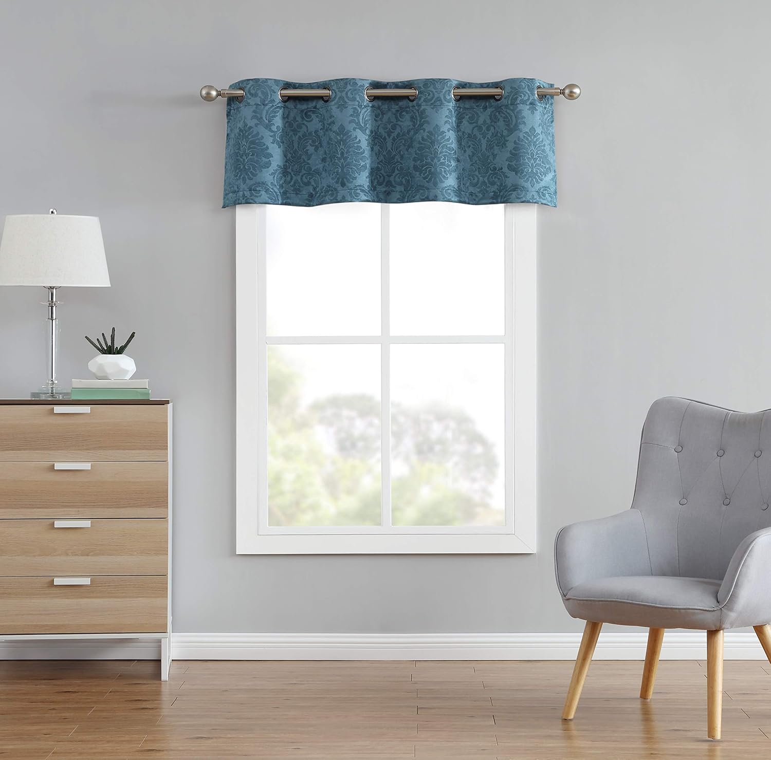 AsaTex Loretta - 1 Embossed Patio Extra Wide Curtain Panel with 16 Grommets - Thermal Weaved Blackout - Noise Reduction Fabric - Ideal for Sliding and Patio Doors (Patio 102 W x 84, Charcoal)