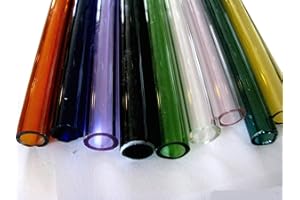 Devardi Glass Boro Tubing, COE 33, 10 Borosilicate 16mm Mixed Colors 12 Inch Tubes