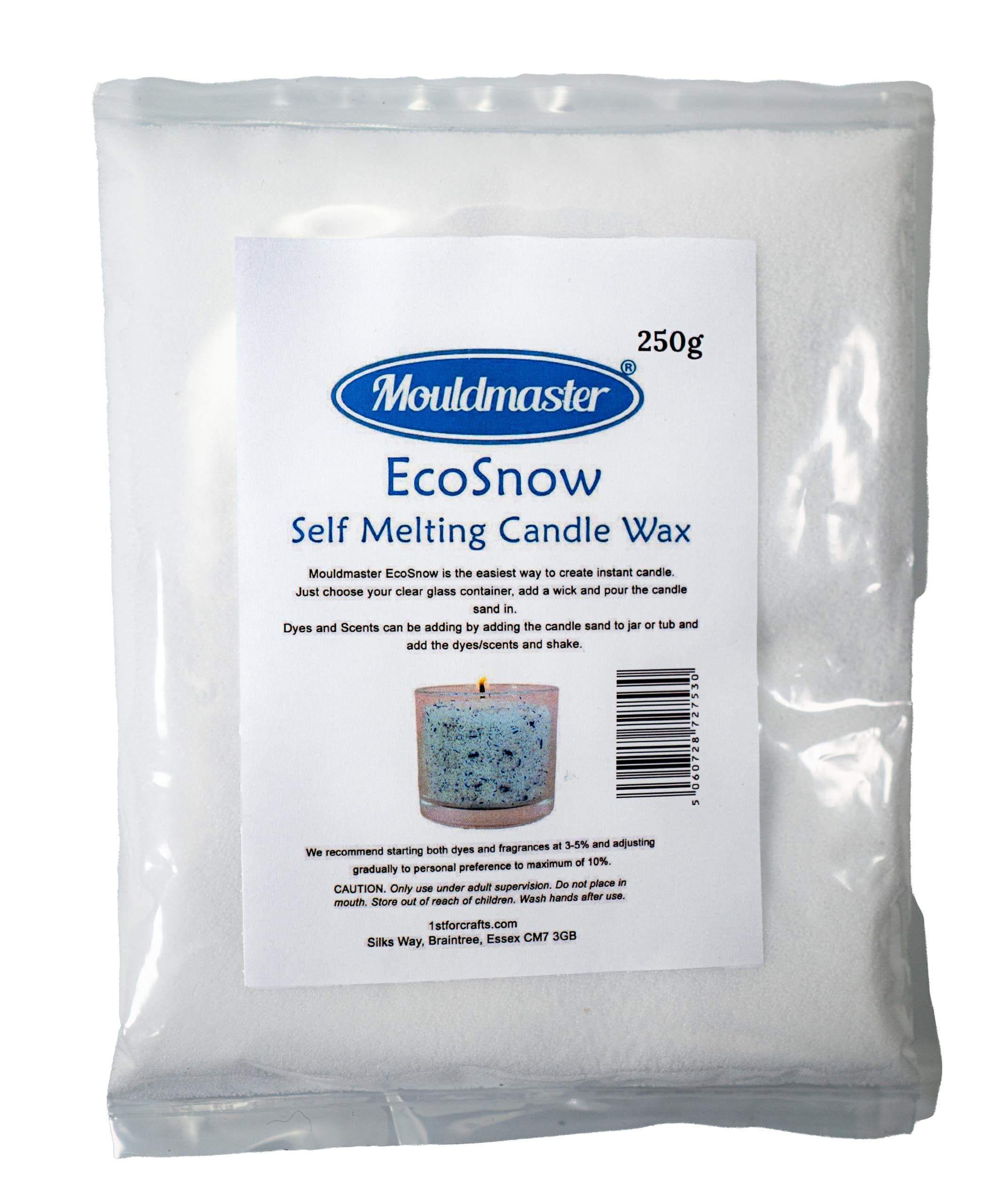 Mouldmaster Eco Sand Candle Self Melting Wax 250g, White