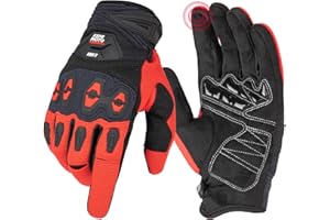 KEMIMOTO Dirt Bike Gloves for Men, Touchscreen with Silicone Protective for Outdoor Sports On-Road Off-Road Motorcycle Gloves Motorcross Motorbike Mountain Bicycle Racing ATV UTV
