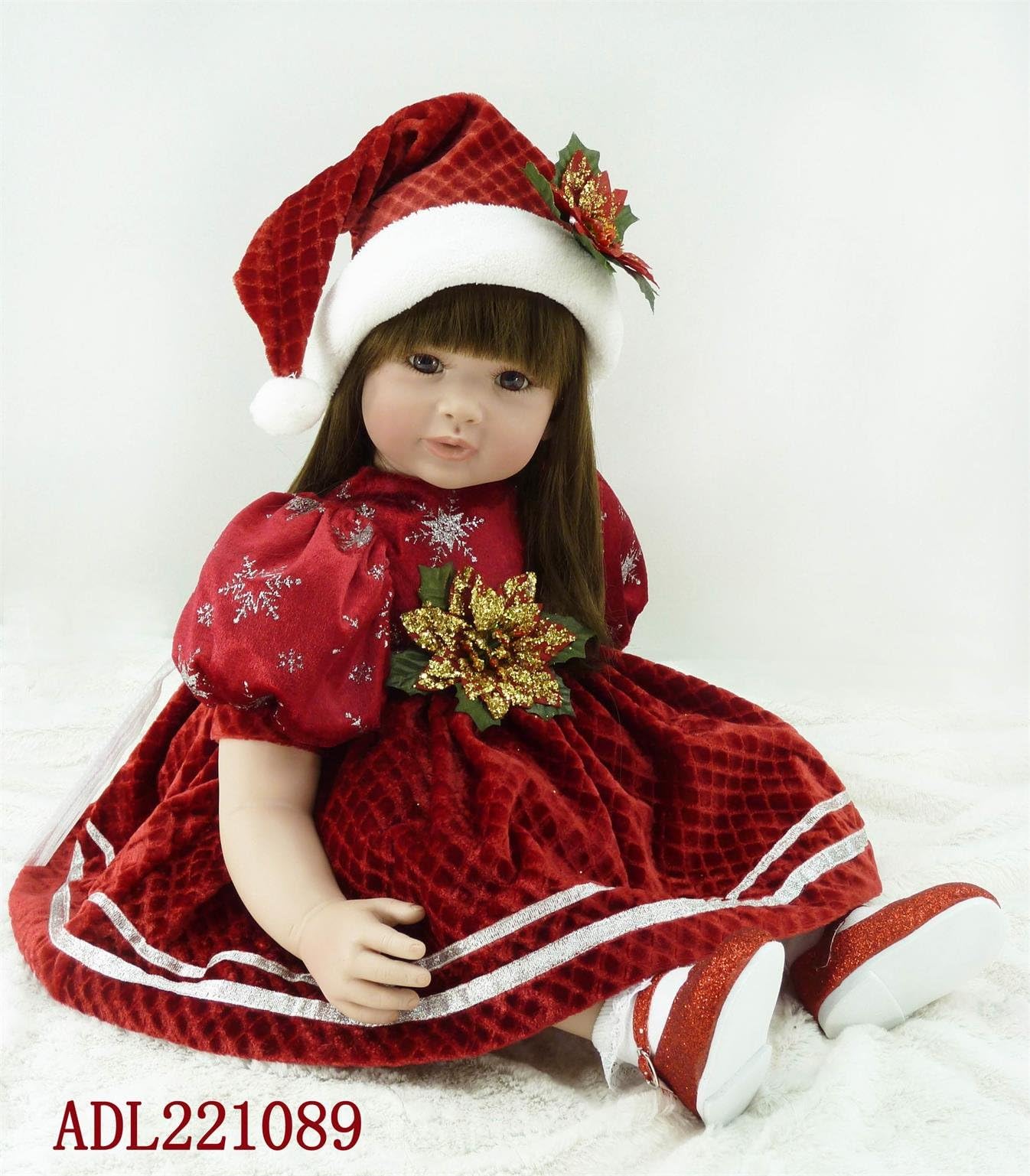 ADL 22" Real Life Like Reborn Doll Realistic True Looking Newborn Baby Dolls for Toddler XMAS Gift