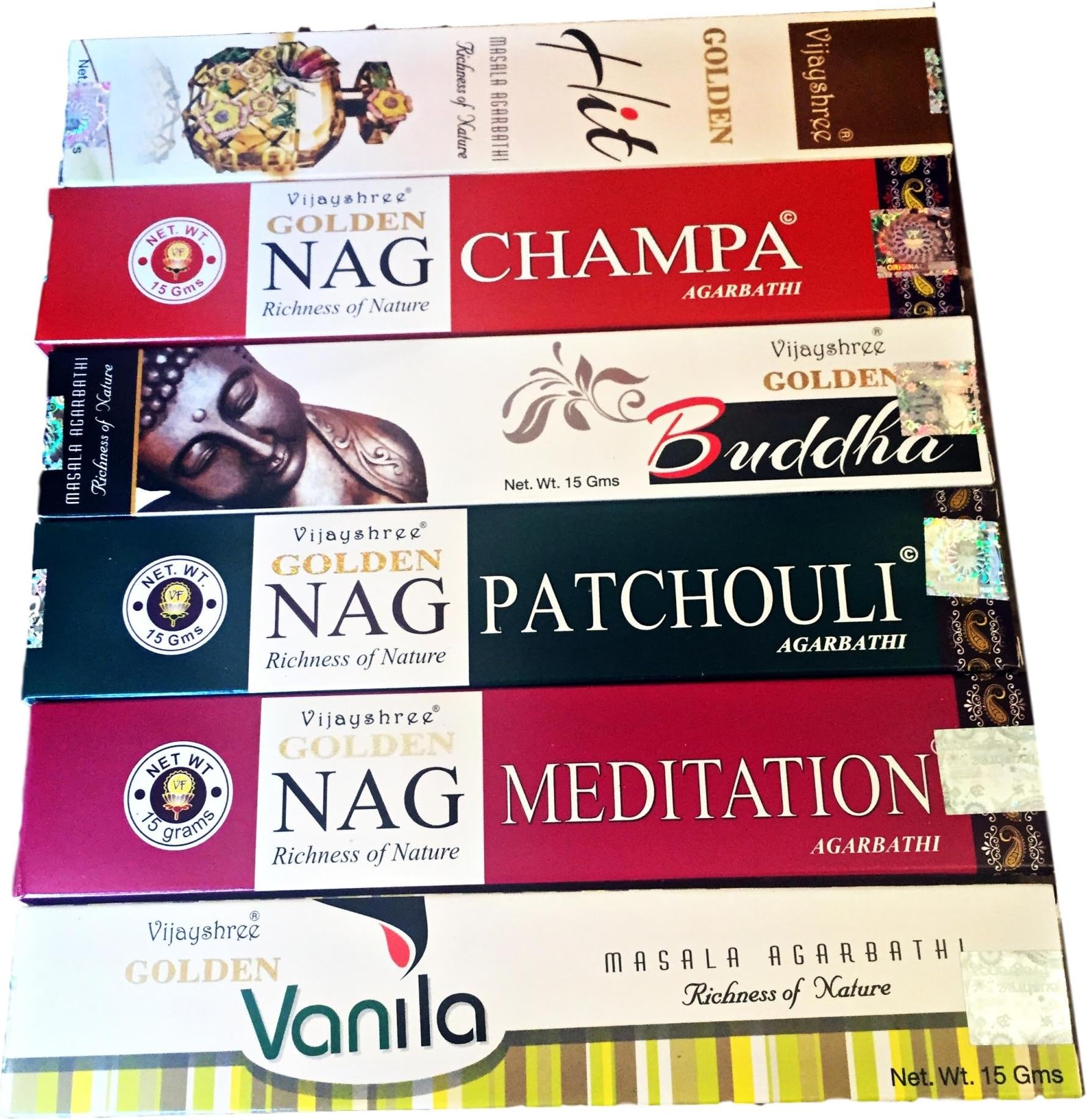 Golden Nag Champa Incense Sticks Vijayshree Six of the Best