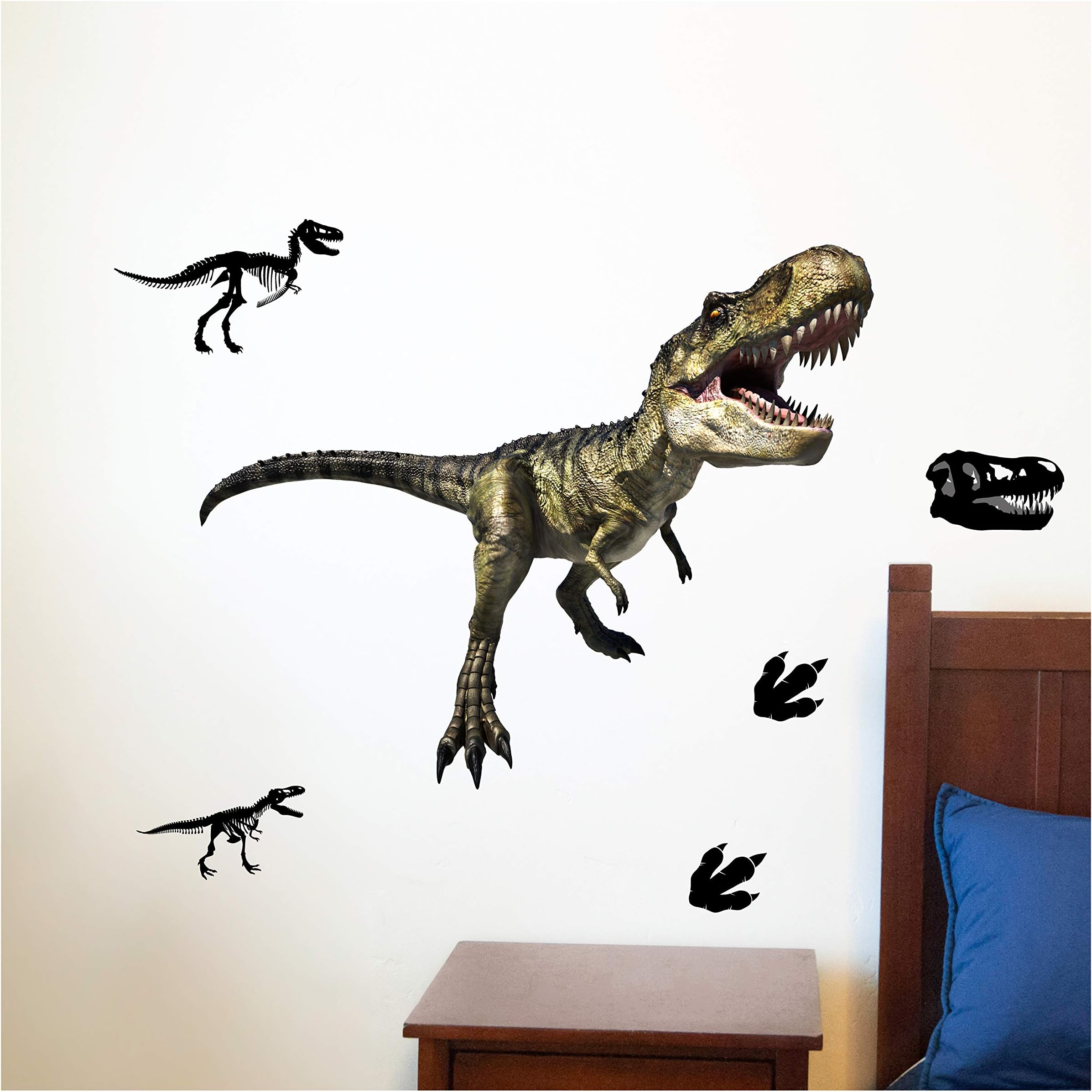 WALL PALZTyrannosaurus Rex Dinosaur Wall Decals - T-Rex Stickers with 3D Augmented Reality Interaction - 27" Peel and Stick Wall Decor