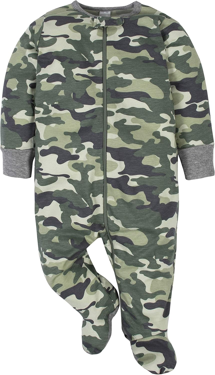 Gerber Baby Boys' 4 Pack Sleep N' Play Footie: Clothing