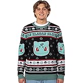 Mad Engine Pokemon Character Design Men's Pullover Crewneck Adult Ugly Sweater for Christmas