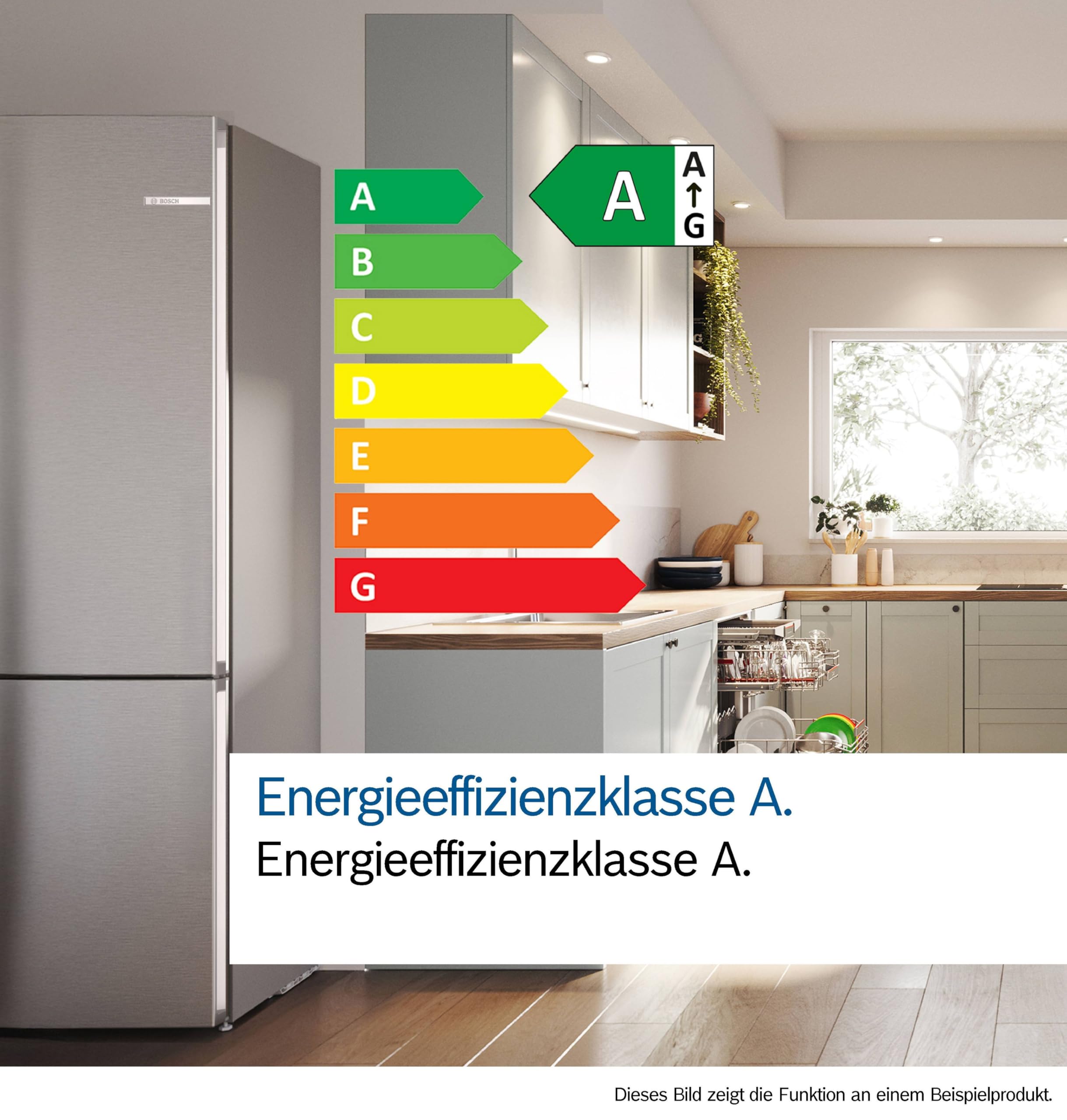 Bosch KGN49OCAF, Serie 4, XXL Kühl-Gefrier-Kombination Freistehend, 203 x 70 cm, 311 L Kühlen & 129 L Gefrieren, Green Collection, Total No Frost, Extra leise, VtaFresh XXL, Perfect Fit, Anthrazit 5