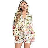 GUESS Womens Ls Colette V Neck Bow Top