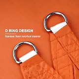 Mokani Sun Shade Sail 2x3m Rectangle Orange with Ropes UV 95% Waterproof view 3