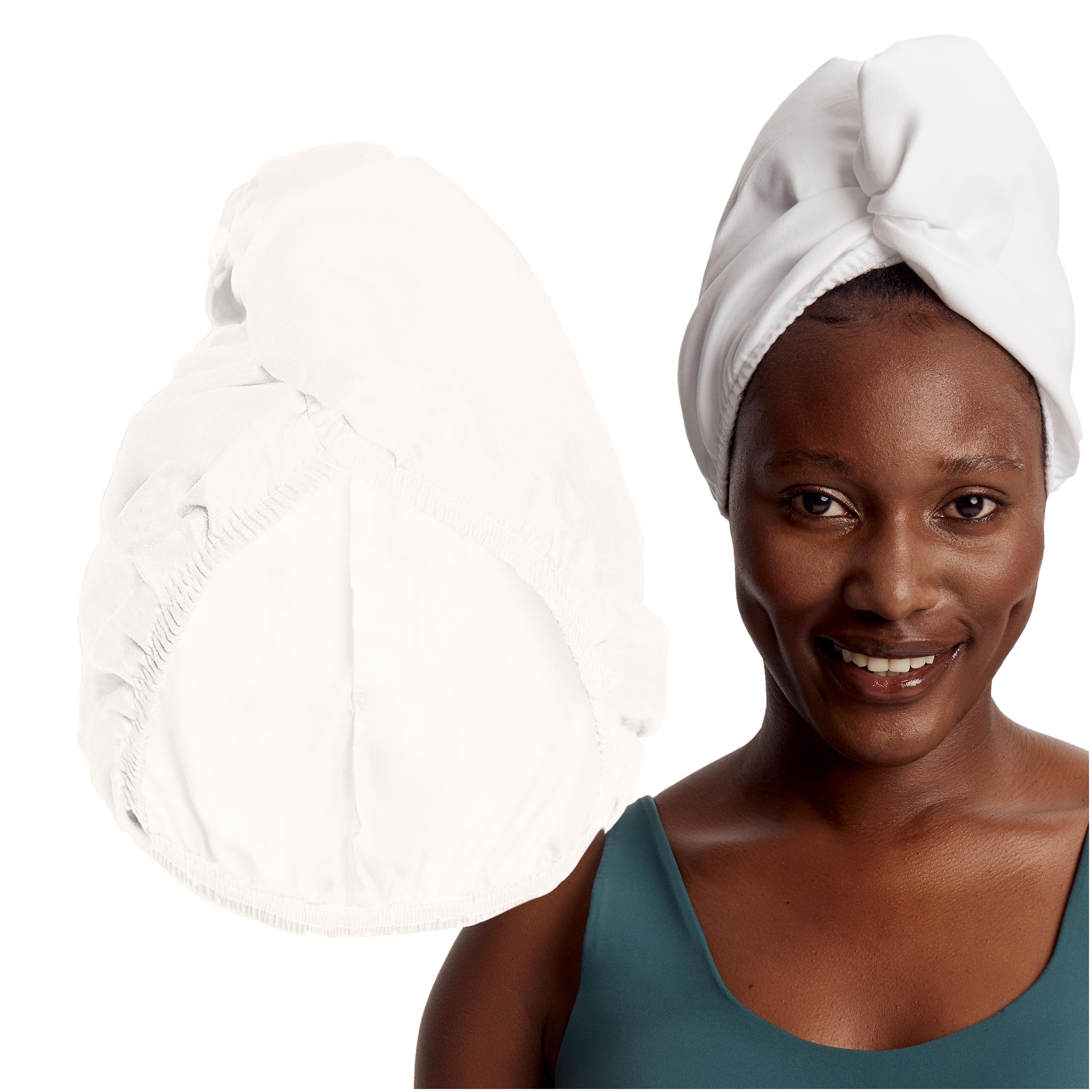Sports Hair Wrap Towel Microfiber Quick Dry Hair Twist Turban Hair Drying Towel with Loop and Button Fastener Absorbent and Lightweight Anti Frizz Universal Size