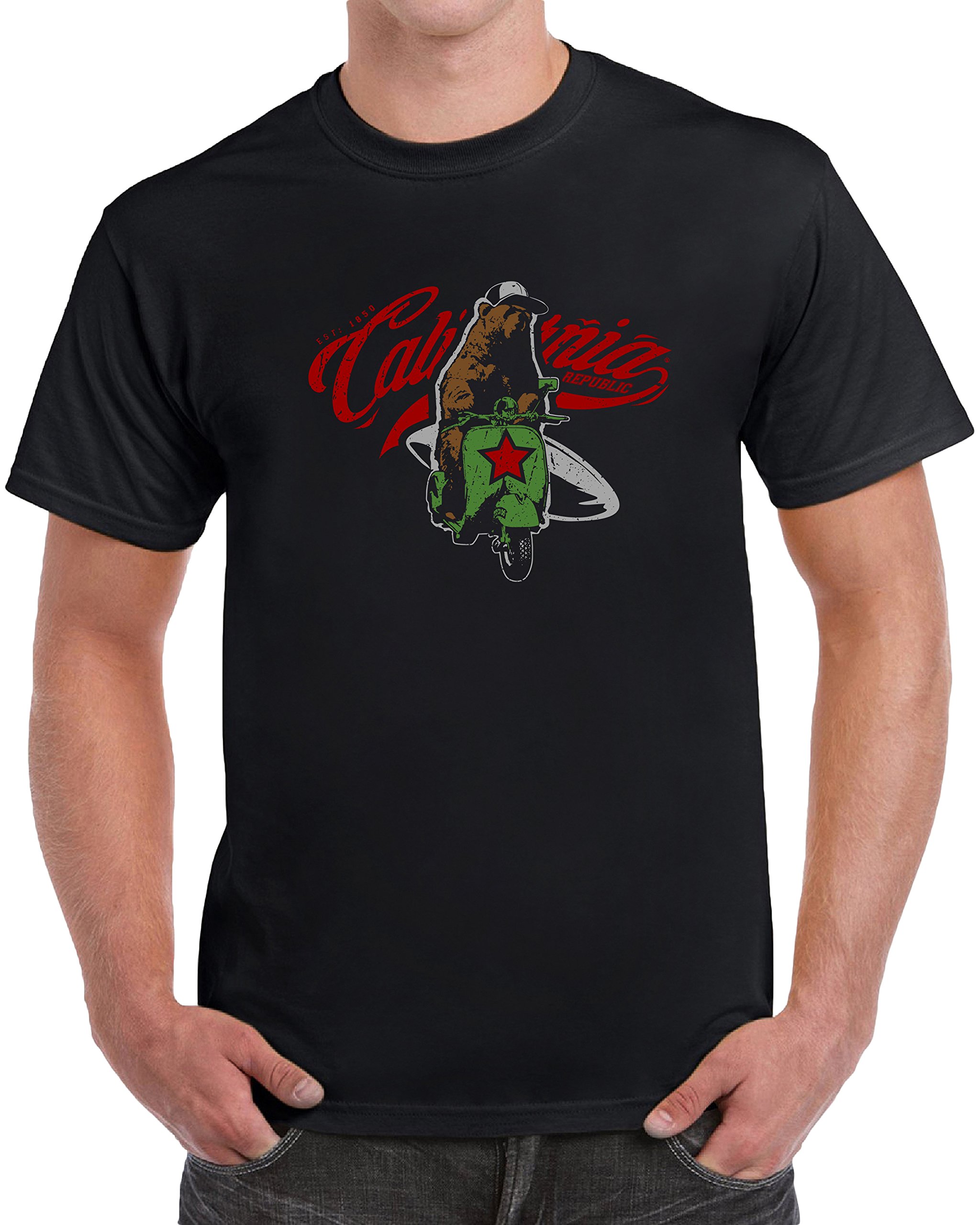 California Republic Bear On Classic Scooter T Shirt