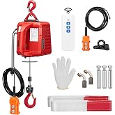 VIVOHOME 3in1 Electric Hoist Winch 1100lbs, 40ft Lifting Height for Towing | 110V Portable Power Winch Crane with Wire and Wireless Remote Control, Overload Protection for Garage, Factory, Warehouse