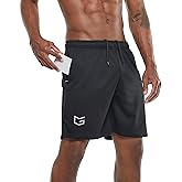 G Gradual Men's 5"/ 7"/ 9" Workout Running Shorts Quick Dry Lightweight Gym Shorts with Zip Pockets