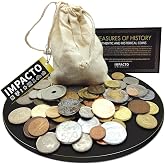 IMPACTO COLECCIONABLES Three-Century-Old Pound Coins from 5 Continents, Original and Authentic World Collection, Expertly Inspected