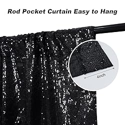Juya Delight Black Sequin Backdrop, 20FTx10FT NO