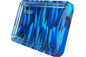 EYCE ProTeck™ Glass Tray - Innovative 2-in-1 Design with Platinum-Cured Silicone Cover, Spacious Surface, Unique Striping, Essential Accessory for Sophisticated Users (Winter)