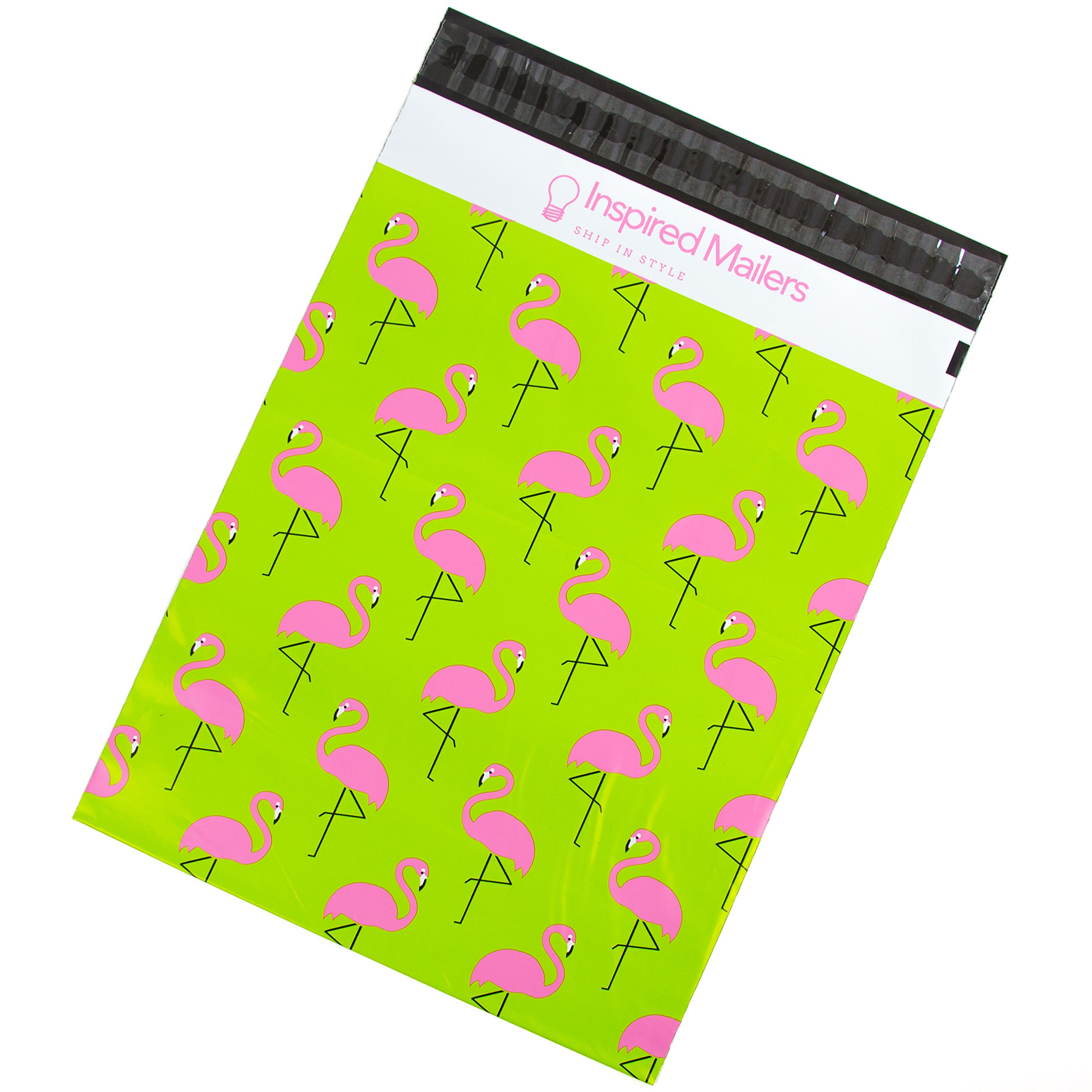 10x13 Inch Pink Elephants Designer Poly Mailers (100 Pack) - Premium Printed Shipping Envelopes